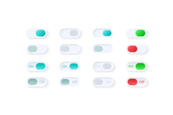 Flip Buttons UI Elements Kit: Graphics for UX and UI Kits