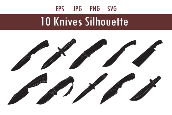 Knives Silhouette Bundle: Graphics for Decorative Elements