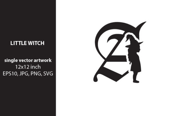 Little Witch - Monogram Letter a: Graphics and Icons for Creative Design