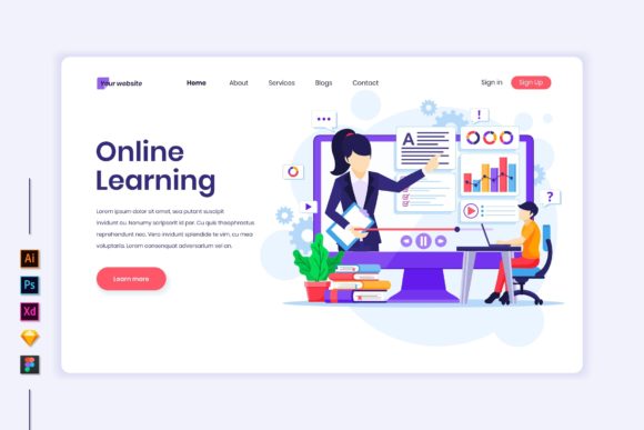 Online Learning Flat Illustration Graphics