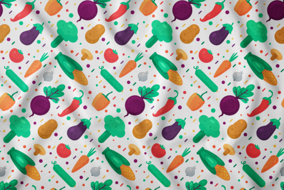 Organic Vegetable Food Seamless Pattern Graphics