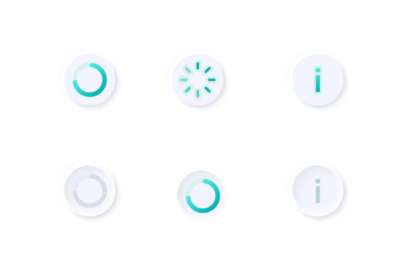 Progress Circles UI Elements Kit: Graphics for Ux And Ui Kits