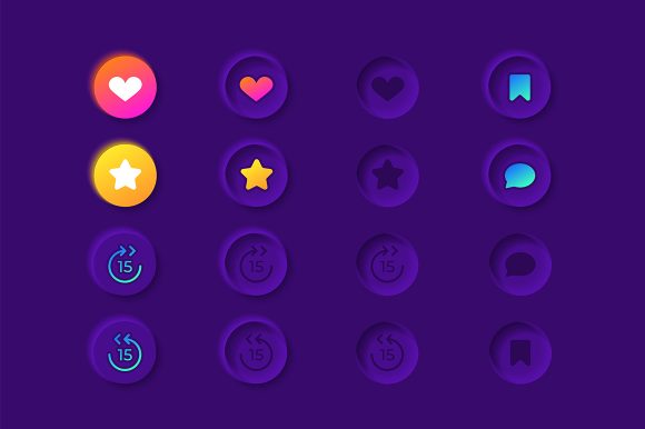 Video Player Settings UI Elements Kit: Graphics & UX/UI Kits